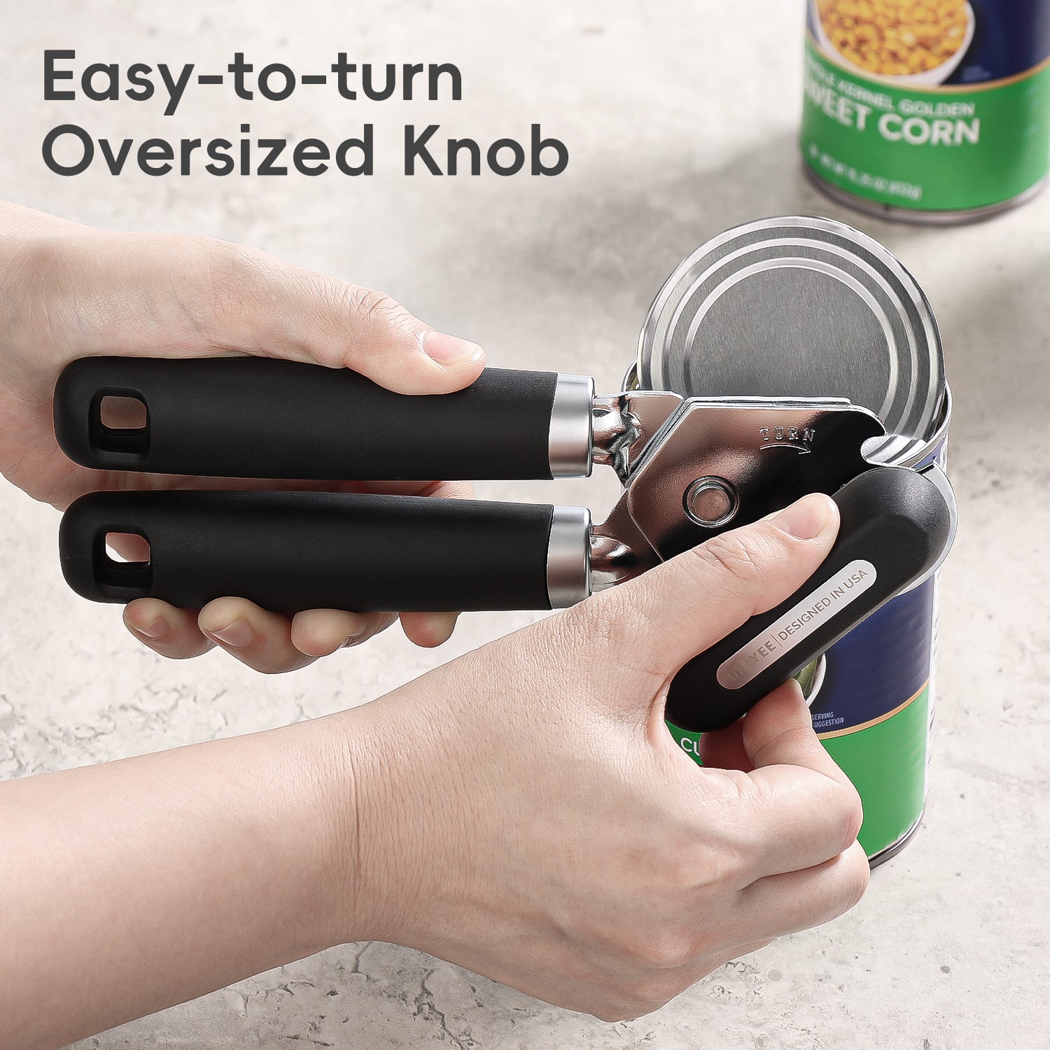 UHIYEE Handheld Can Opener Manual with Magnetic Lid Lifter