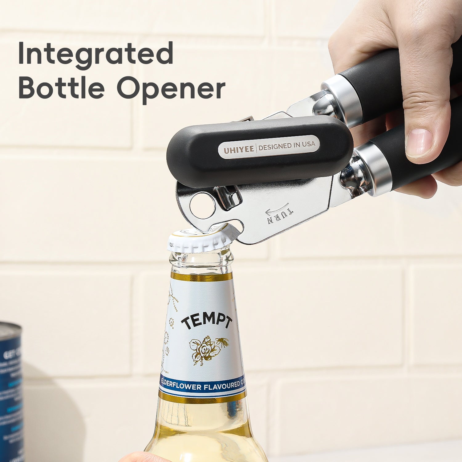 UHIYEE Handheld Can Opener Manual with Magnetic Lid Lifter